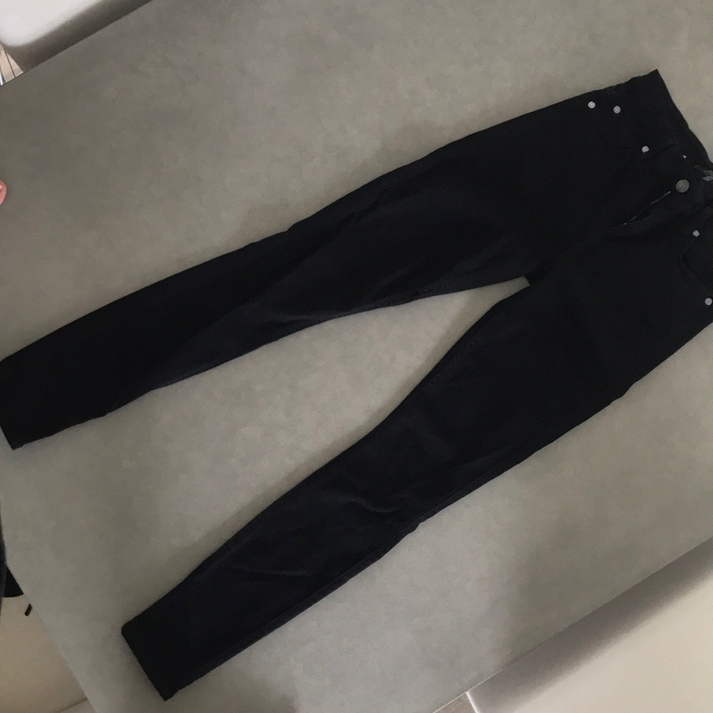 7 Seven for Mankind Black High Waist Skinny Jean